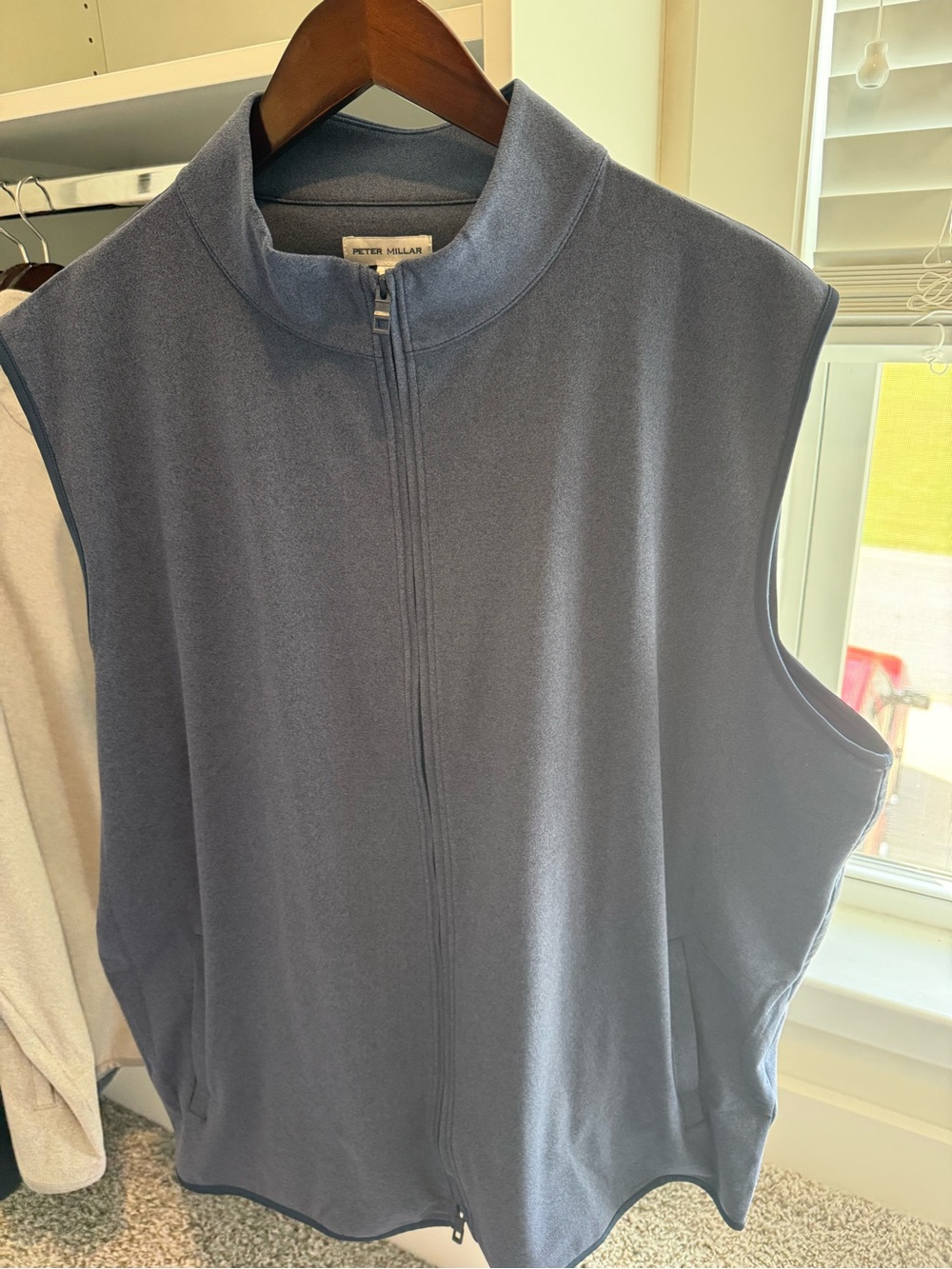 Peter Millar Slate Blue Full-Zip Sleeveless Vest NWOT